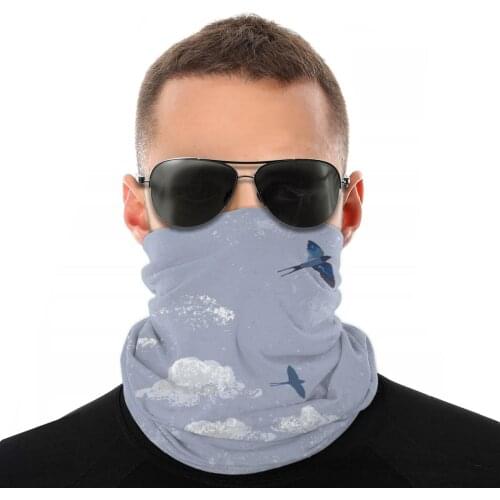 May Swallows Cloud Scarves Neck Face Mask Men Women Fashion Neck Gaiter Tubular Bandana Polyester Headband Cycling Hiking