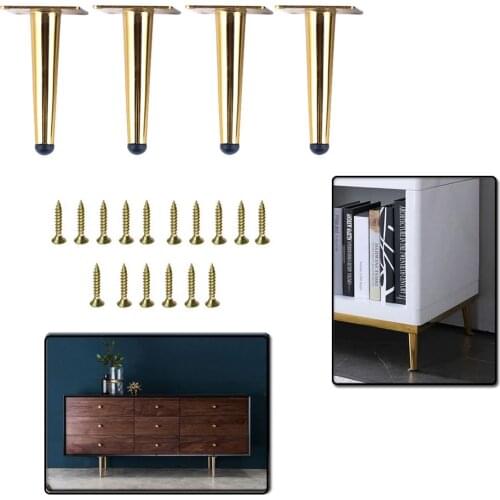 1/4 Pack Metal Furniture Legs Modern Style Cabinet Feet Heavy Duty Furniture Sofa Legs For Couches TV Bench Cabinet Sofa Dresser