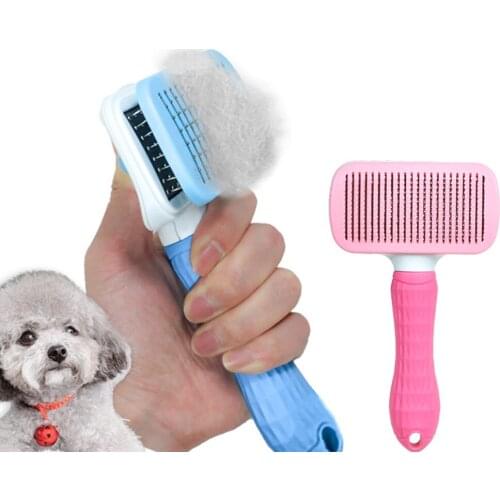 1pc Multi-purpose Dog Cat Comb Brush Non-slip Handle Needle Massage Particles Pet Hair Brush Hair Remover Pet Grooming Tool