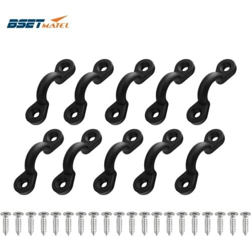 10 PCS Nylon Bungee Deck Loops Tie Down Pad Eyes Bungee Kit for Canoes Boat Kayak replacement Accessories for cords 2 to 10mm
