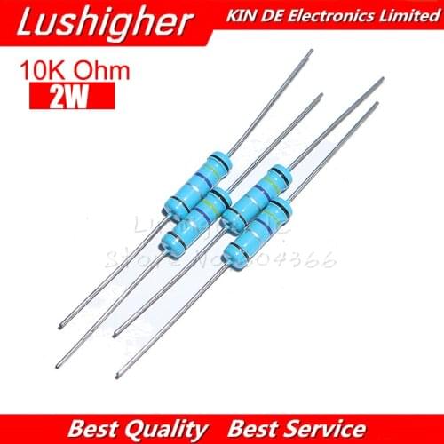 20pcs 10K Ohm 2W Metal Film Resistor 1