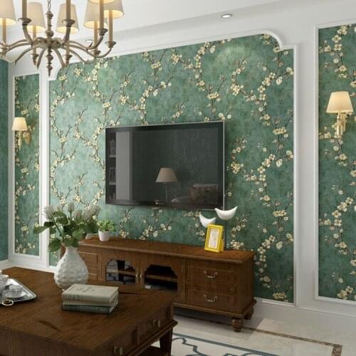 3d Wallpapers Wall Stickers Home Decor Living Room Bedroom Non-Woven Vintage Rural Bump Branch Flowers Background 3d Wall paper