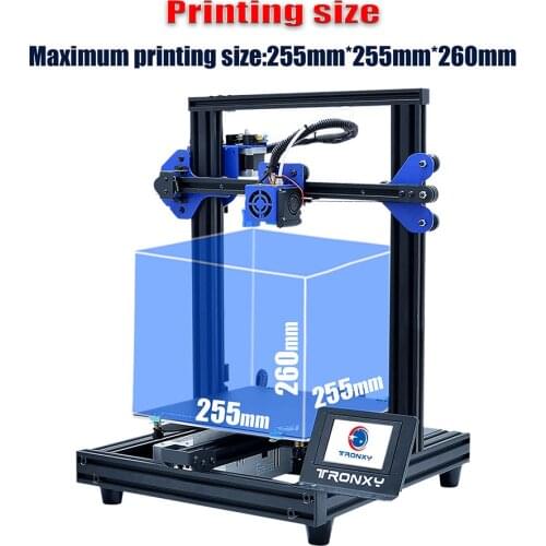 Tronxy XY-2 PRO Ultra-quiet Aluminium Alloy Heated Bed 3D Printer Diy Kits with 3.5 Inch Color Touch Screen and Titan Extruder