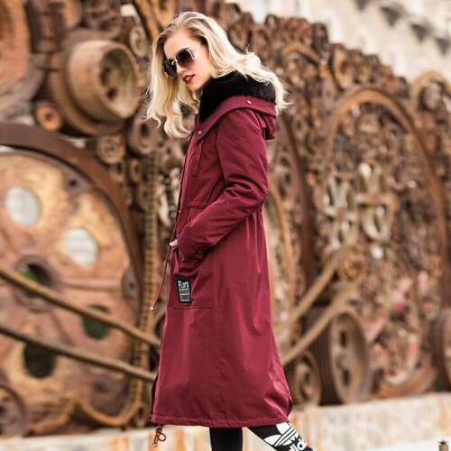 AYUNUSE Real Parka 2020 Winter Jacket Women Luxury Natural Mink Fur Coat Female Korean Long Trench Coats Warm Outwear MY3621