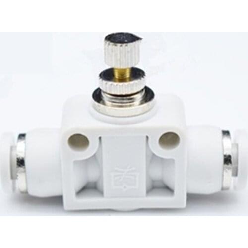 White SA Throttle Speed Regulating Pipe Valve Quick Plug Pneumatic Tracheal Fittings Component SA4/6/8/10/12