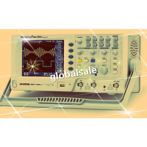 FREE SHIPPING GDS-1102A-U Series 5.7" LCD 2 Channels 100mhz 1G a/s with usb storage oscilloscope measurement equiment meter