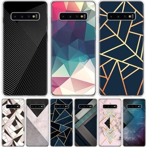 Geometric Shapes line Pattern Phone Case for Samsung Galaxy S10 S20 Ultra Note 10 9 8 S9 S8 S7 J4 J6 J8 Plus Lite + Popular Cove