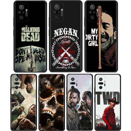 The Walking Dead Cover For Xiaomi Redmi Note 10 Pro 8T 9T 7 8 9 Pro 9S 10 5G 9A 8 Pro Cell Phone Case Black Soft Shell Coque