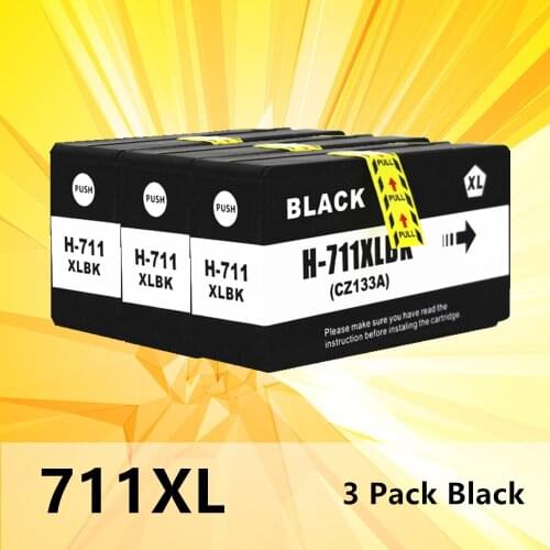 Compatible HP711 711 CZ130A BLACK for HP 711XL Ink Cartridge for HP DesigJet T120 T520 T120 24 T120 610 T520 24 T520 Printer