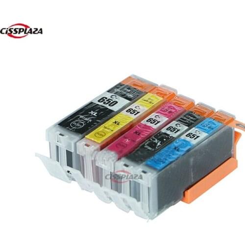CISSPLAZA 10pk Compatible ink Cartridge PGI650 CLI-651 for Canon P7260 MG5400 MG5460 MG5560 iP8760 iX6860 MG6360 MG7160 MX726