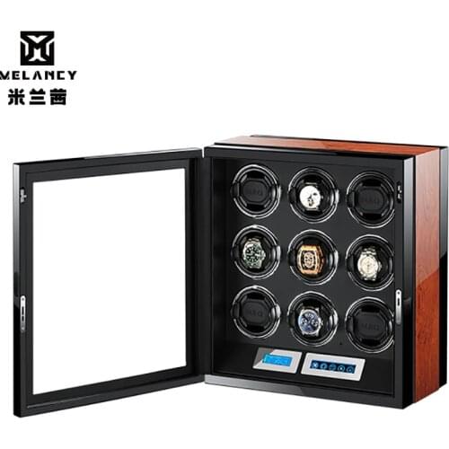 Watch Winder Holder Display 9 slots Automatic Mechanical Watch Winding Box Jewelry Watches Box New Storage Display Case