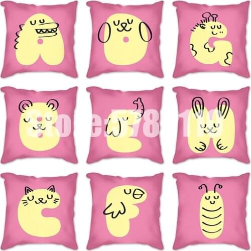 Home Decor Cushion Cover 26 abstract English letters Throw Pillowcase Pillow Covers 45cm*45cm Throw Pillow Pillowcove