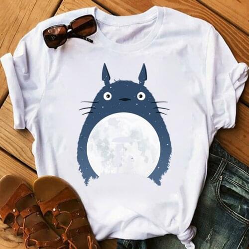 Totoro Studio Ghibli t shirt women anime tshirt cartoon Graphic Harajuku Summer 90s T-shirt Womens Tops Tees Short Sleeve