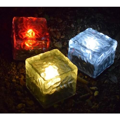 HobbyLane 1pcs Outdoor Waterproof Solar LED Glass Lawn Light Buried Light for Courtyard Decoration