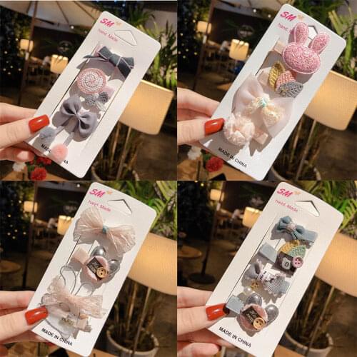 3Pcs hair clip set Girl Cute Hair bands Hair Accessories Bow Flower animal headwear Hairpins cartoon hair band Hairpin Headdress