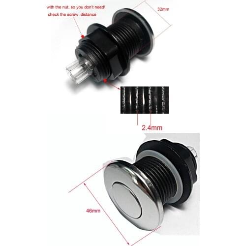 Stainless steel cover whirlpool hot tubl, Pump food waste disposer Pneumatic Air Button Switch for bathtub