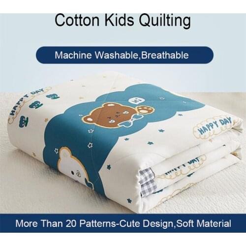 Summer Cotton Kids Quilt Air-conditioning Comforter Soft Breathable Children Cotton Blanket Bedspread for Bed Home Textiles