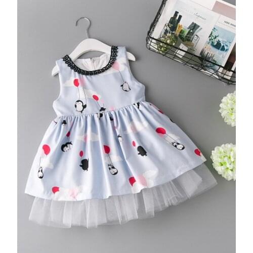 Summer Girls Dress 2-7 Years Baby Girl party Princess Dresses 2020 Fashion cartoon Printed Dress Kids Lovely formal teen Clothes