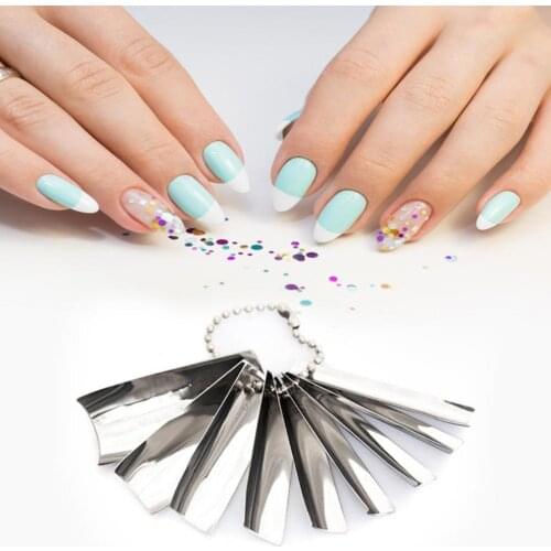 Nail Manicure Multiple Sizes Reusable Stainless Steel Nail Cutter Plate for Nail Salon