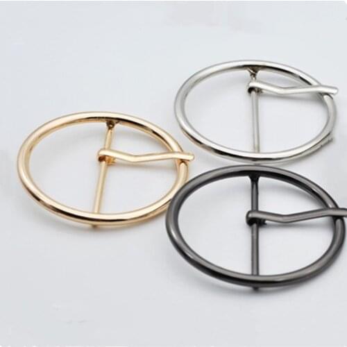 Metal Pin Buckle Belt Round Roller Waistband Head DIY Leather Crafts Jeans Decor Hardware Accessories 10pcs