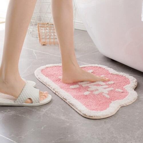 Cute Cloud Shaped Door Mat Cartoon Floor Mat Thickened BATH Mat for Bathroom Dining Room Non-slip Mat