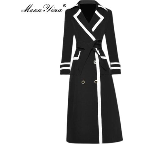 Женские двубортные тренчи MoaaYina China At AliExpress