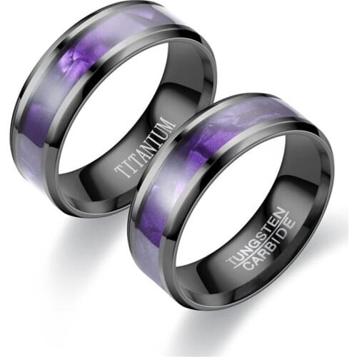 New style titanium steel ring mens classic black stainless steel couple ring jewelry wholesale