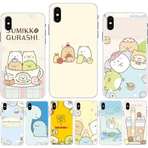 FHNBLJ Cartoon sumikko gurashi Art best friend Soft Phone Case Cover for iPhone 11 pro XS MAX 8 7 6 6S Plus X 5 5S SE XR SE2020