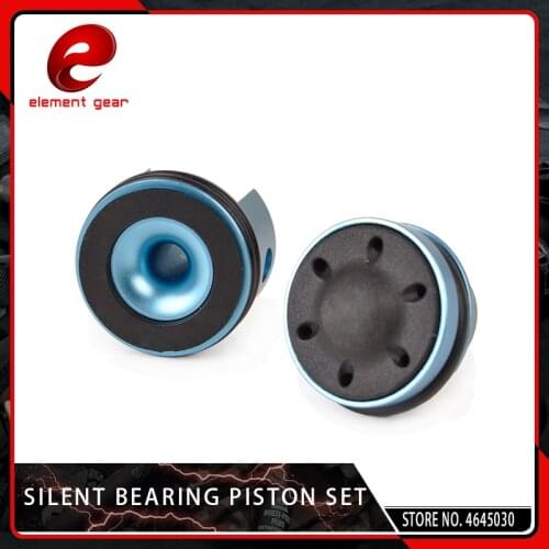 Element 2PCS CNC Aluminum Silent Bearing Piston Cylinder Head Set for Airsoft Version 2/3 AEG Gearbox Softair Accessory