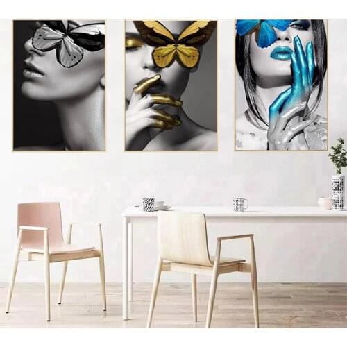 3PCS DIY Framed Fashion Girl Oil Painting By Numbers Adults Colorful Paint Wall Art Picture For Living Room Home Decor 40x50cm