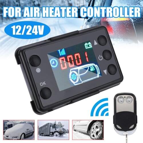 New 12V/24V LCD Monitor Switch + Remote Control Accessories Universal Car Track Air Heater Controller Parking Heater