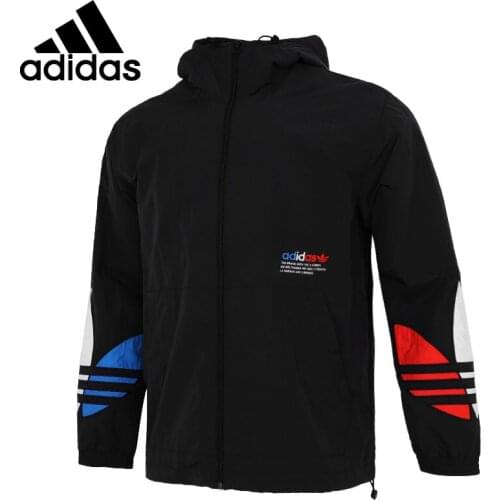 Original New Arrival Adidas Originals TRICOL WINDBRKR Mens Jacket Hooded Sportswear