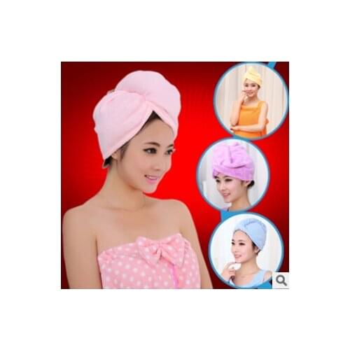Towel New 2015 25x65cm Microfiber Magic Drying Turban Wrap Towel/Hat/Cap Hair Dry Quick Dryer Bath Salon Towels