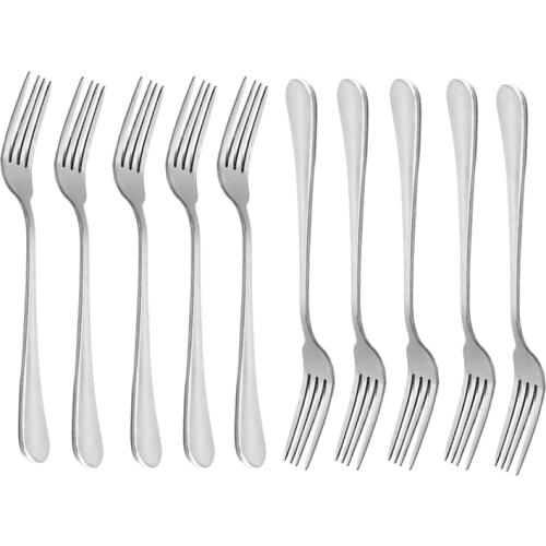 Dinner Forks, Heavy-Duty Stainless Steel Dinner Forks Set of 10