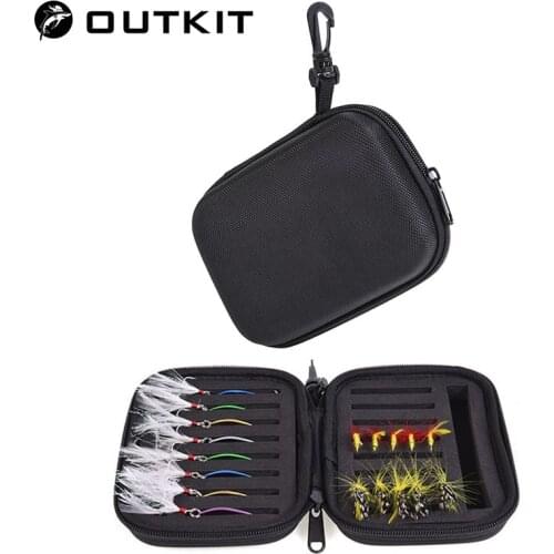OUTKIT Fishing Lure Bag 16cm*11cm*5cm Spoon Fly Lure Jig Head Container Fishing Bag Large Capacity Lure Storage Bag Tackle