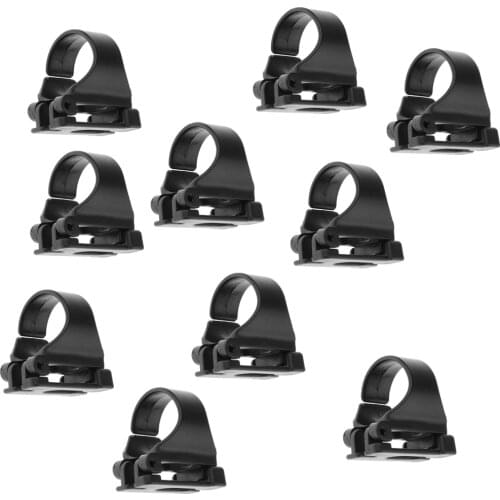 10 Pieces Universal Scuba Dive Snorkel Clip Keeper Retainer Plastic 25mm Diving Snorkeling Equipment Replacement Black