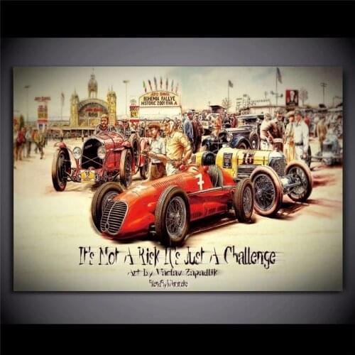 Vintage Car Posters Retro Poster Classic Racing Car Artwork Wall Art Picture Print Canvas Painting For Home Living Room Decor