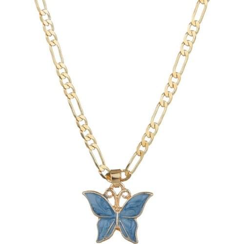 YADA fashion INS Butterfly Shape Chain Presents&Necklace For women Necklaces Statement Butterfly DIY Necklace wholesale SE200049