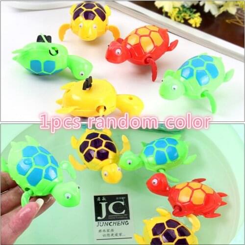 1PC Colorful Baby Children Bath Toys Swimming Turtle Model Clockwork Toys Bathing Fun Classic Bath Toys