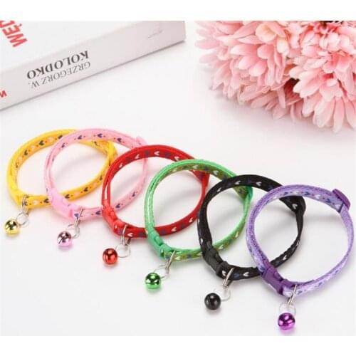 1PC Adjustable Pet Collar Puppy And Cat Nylon Leash Necklace With Bells And Bow Design Festival Wearable Party cat products