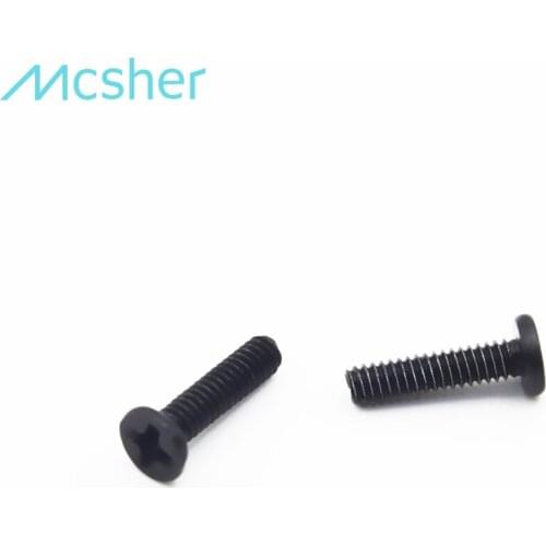 100pcs M2 x 8mm Laptop Notebook Screw Phillips Flat Wafer Head Black Zinc
