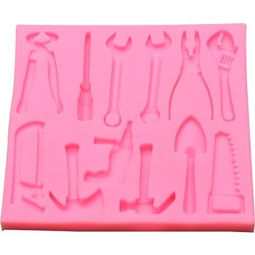 3D Hardware Spanner Scissors Saw Ladder Silicone Fondant Molds Household Cake Decorating Baking Tools Candy Chocolate Gumpaste
