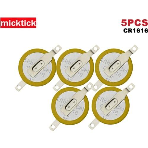 5/10/20pcs CR1616 battery 3V 80mAh soldering Welding lithium coin cell batteries with Tabs 2 Pins Watch Accessories Batteria