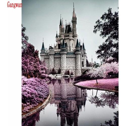 Full Square Round Drill 5D DIY Diamond Painting Religious mosque Embroidery Castle landscape Cross Stitch 5D mosaic Home Decor