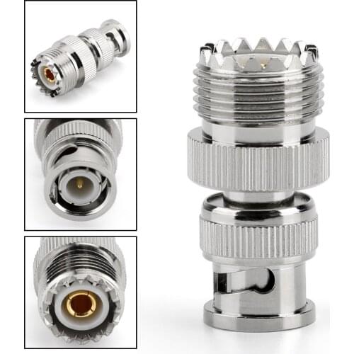 Areyourshop 1Pc Adapter SO239 UHF Jack Female To BNC Male Plug RF Connector Straight