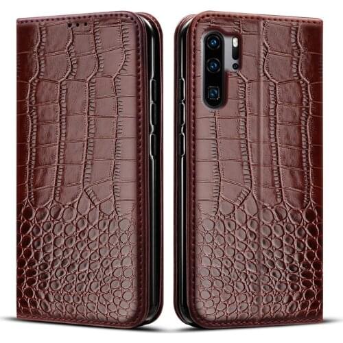 Case For Huawei P30 Pro Case flip Crocodile texture leather case For Huawei p30 Pro cover with card holder