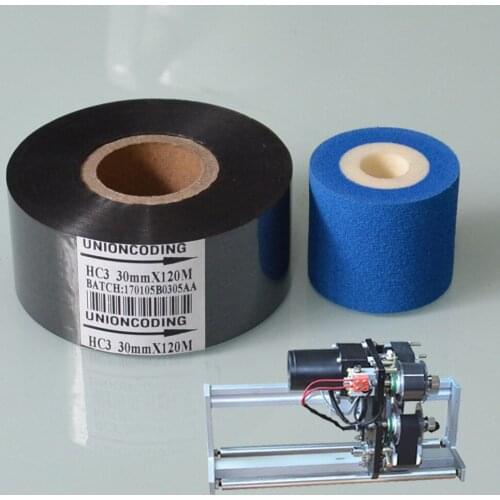 Black Width 25mm length 120M expiry date printing machine hot ink coding roll on food industry