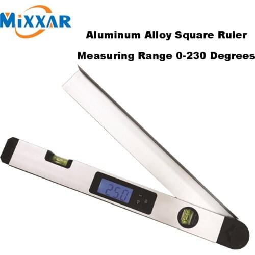 ZK30 Digital Angle Finder Gauge 0-230 Degree Protractor Ruler Miltre Angle Finder With LCD Display Spirit Level Back-Light