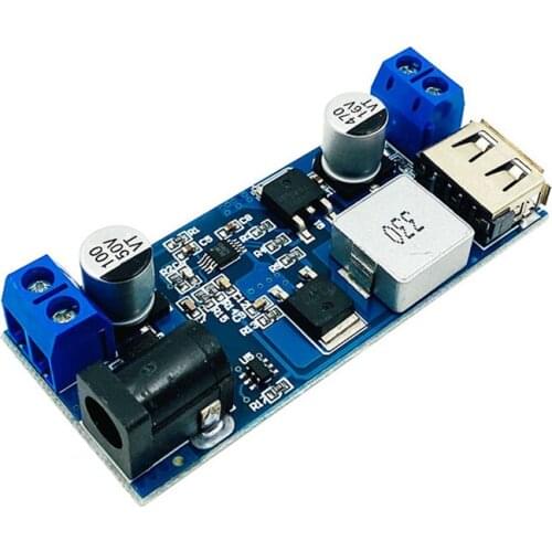 DC-DC 24V/12V To 5V 5A Step Down Power Supply Buck Converter Adjustable USB Charging Module For Phone