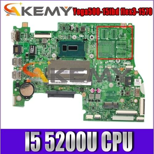 For Lenovo Yoga500-15ibd flex3-1570 notebook PC motherboard I5 5200U cpu LT41 mb14217-1m 100% test OK
